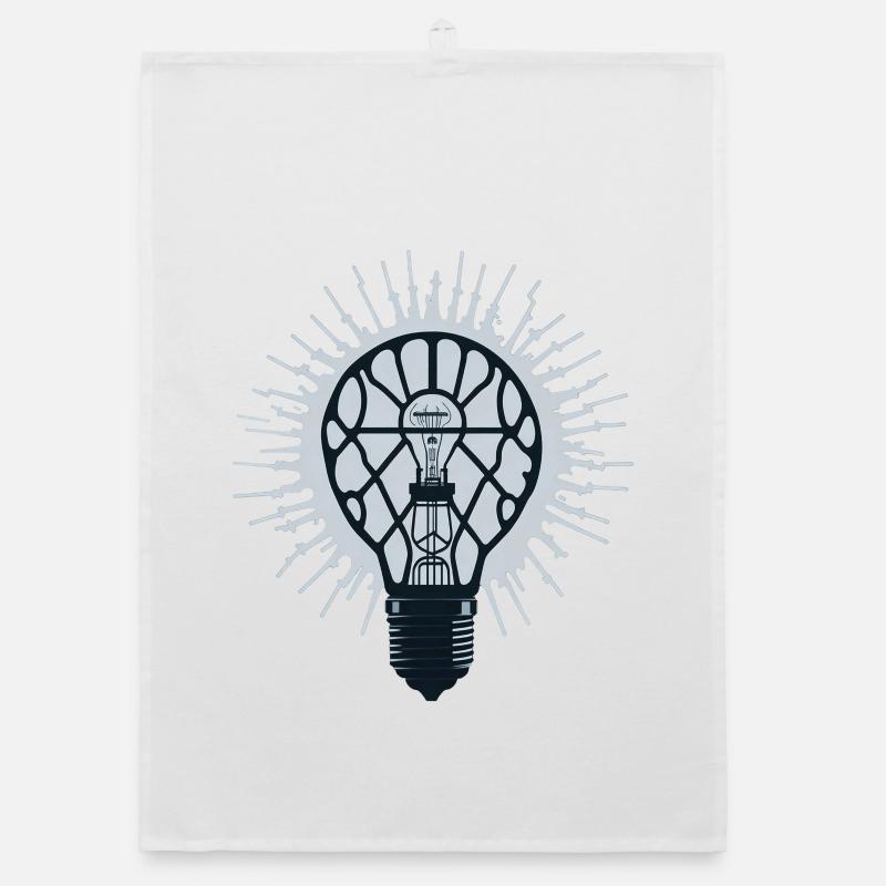 Glowing Idea: Inspiration Light Bulb Organic dish towel
