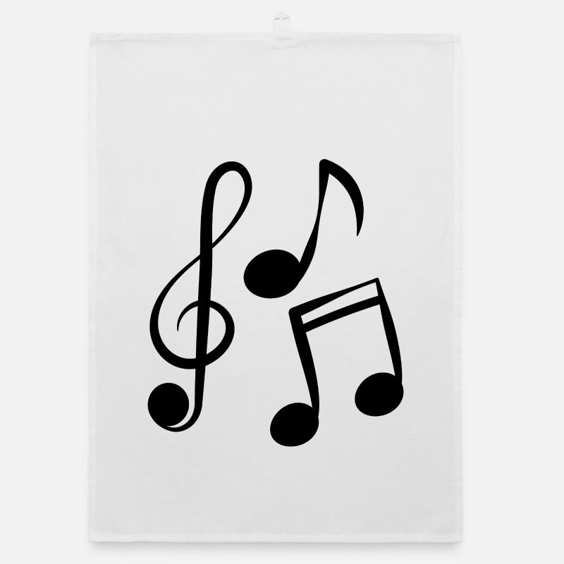 Musik Vibes – Noten Design minimal Organic Geschirrtuch
