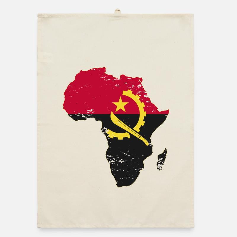 Drapeau de l’Angola Afrique Torchon bio