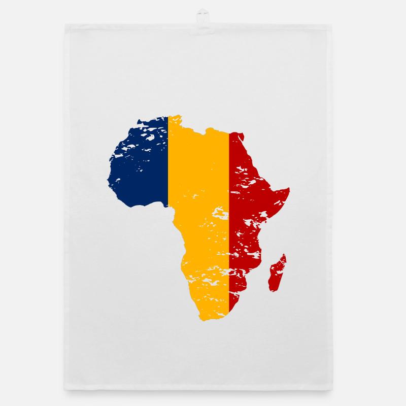 Tschad_Flagge_Afrika_used Organic dish towel