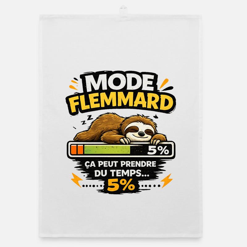 Mode Flemmard: Paresseux en Progression Torchon bio