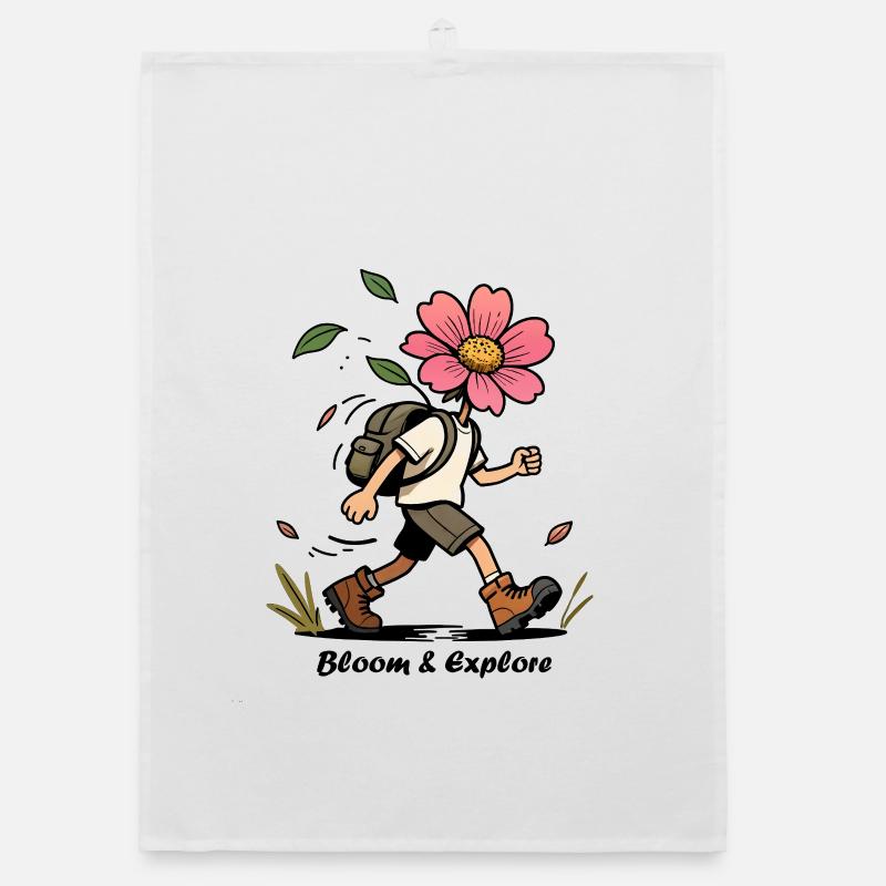 Wild Flower Hiking Organic dish towel