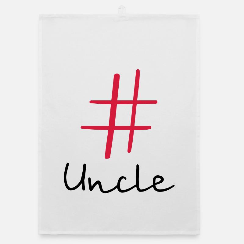 #Uncle Hashtag Social Media I Geschenkidee Onkel Organic Geschirrtuch