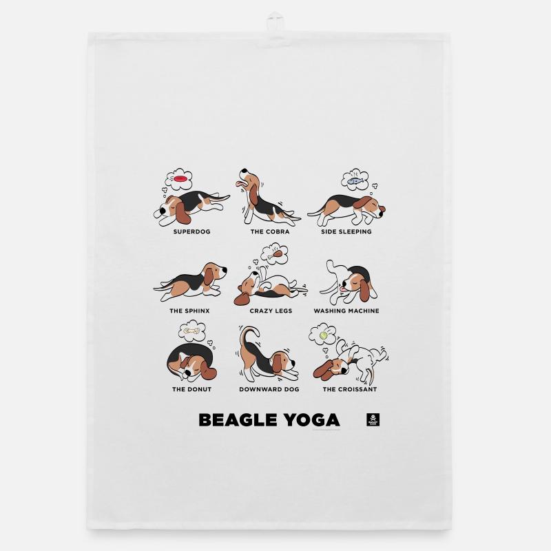 BEAGLE YOGA Organic Geschirrtuch