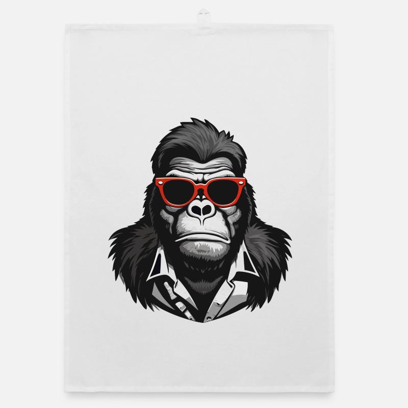 Gorilla, Affe, Primat Organic Geschirrtuch