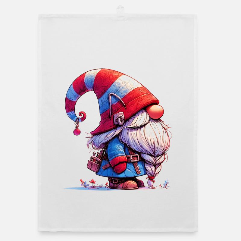 Gnome Goblin Elf Organic dish towel