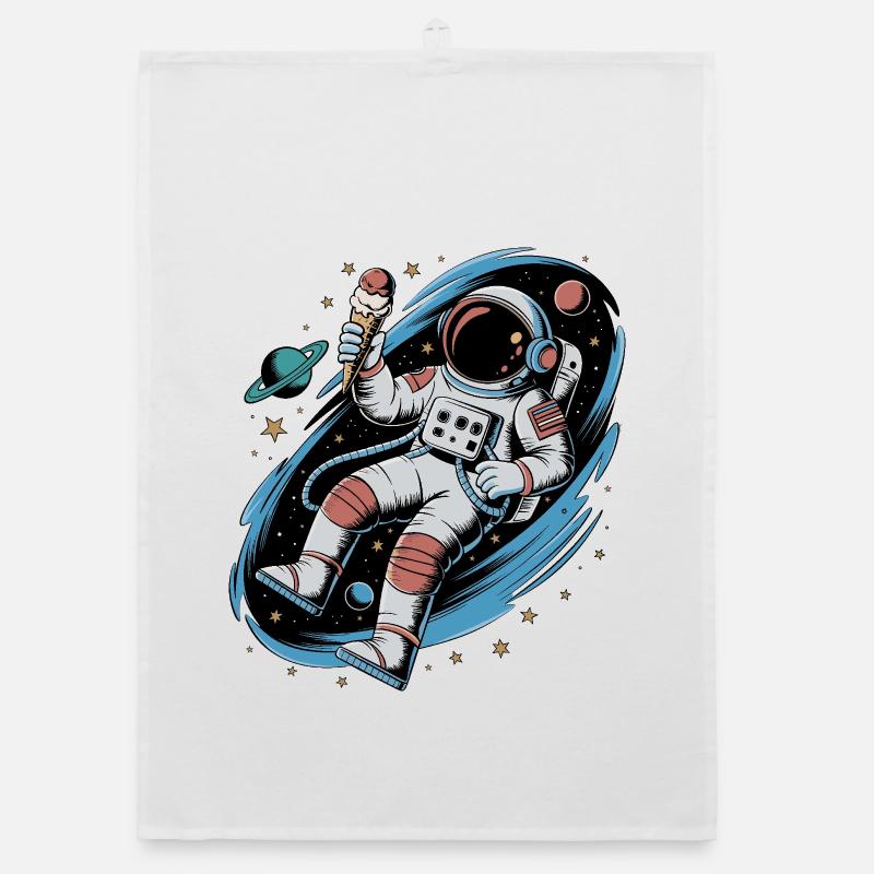 Conception spatiale de l’espace des astronautes avec des planètes et Torchon bio