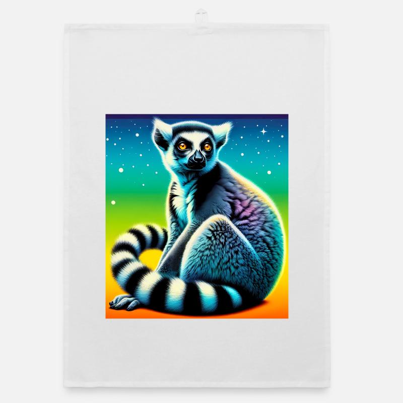 Lemur - Organic Geschirrtuch - Weiß