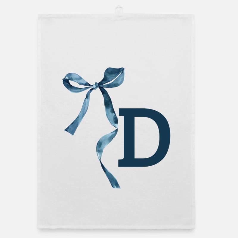 Monogramm Geschenkidee Organic Geschirrtuch