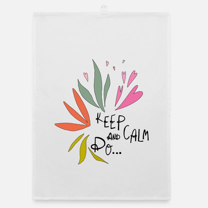 Keep Calm Organic dish towel