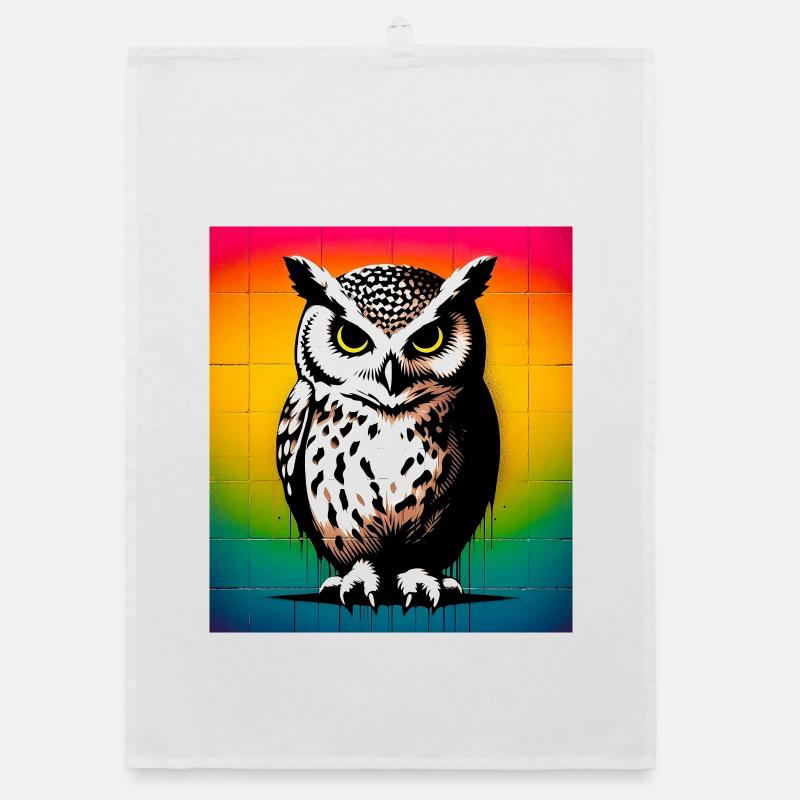 owl Organic dish towel