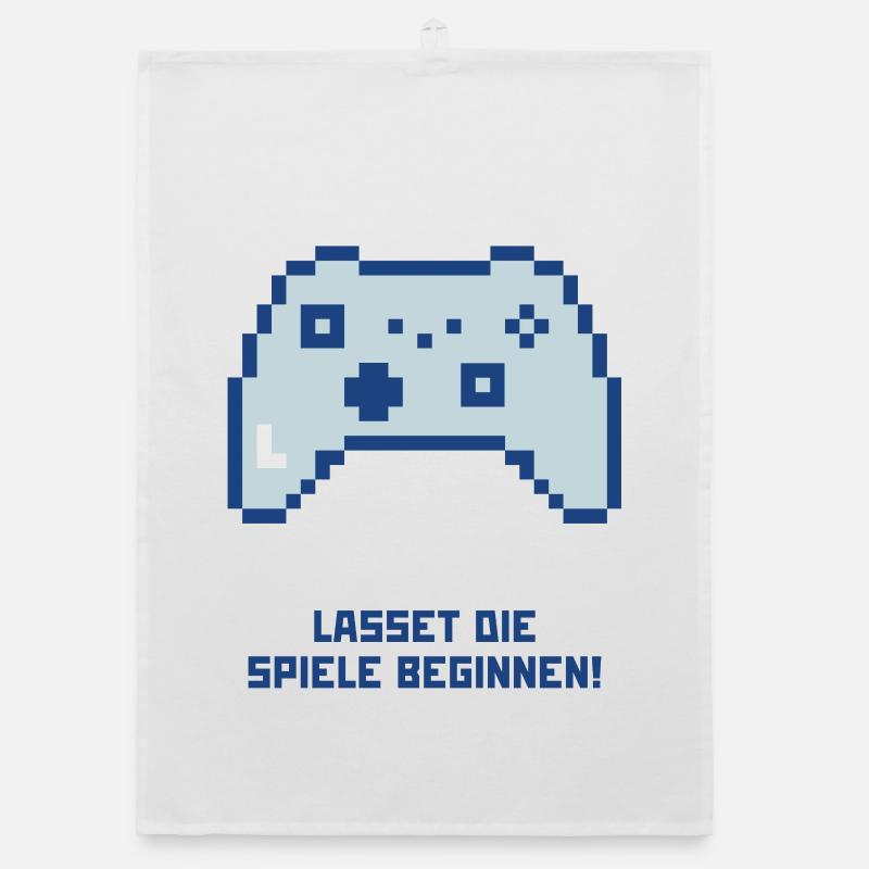 Lasset die Spiele beginnen - Organic Geschirrtuch - Weiß
