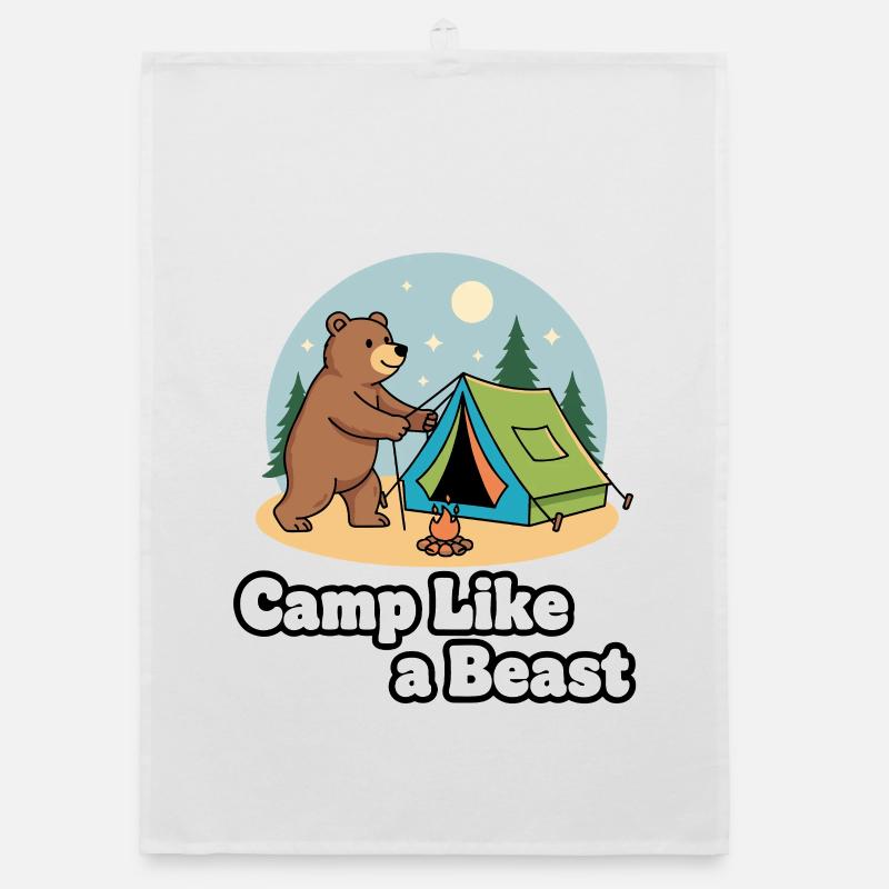 Camp Like a Beast Organic Geschirrtuch