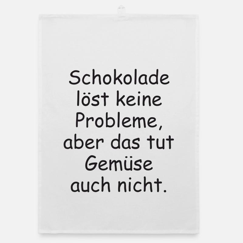 Chocolate doesn't solve any problems funny saying Organic dish towel