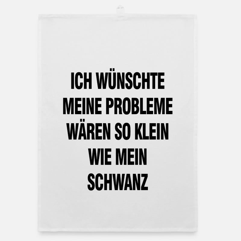 Black humor saying – problems would be so small Organic dish towel