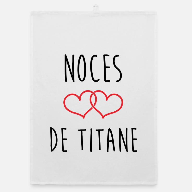 Titanium-Hochzeit 72 Jahre Ehe Organic Geschirrtuch