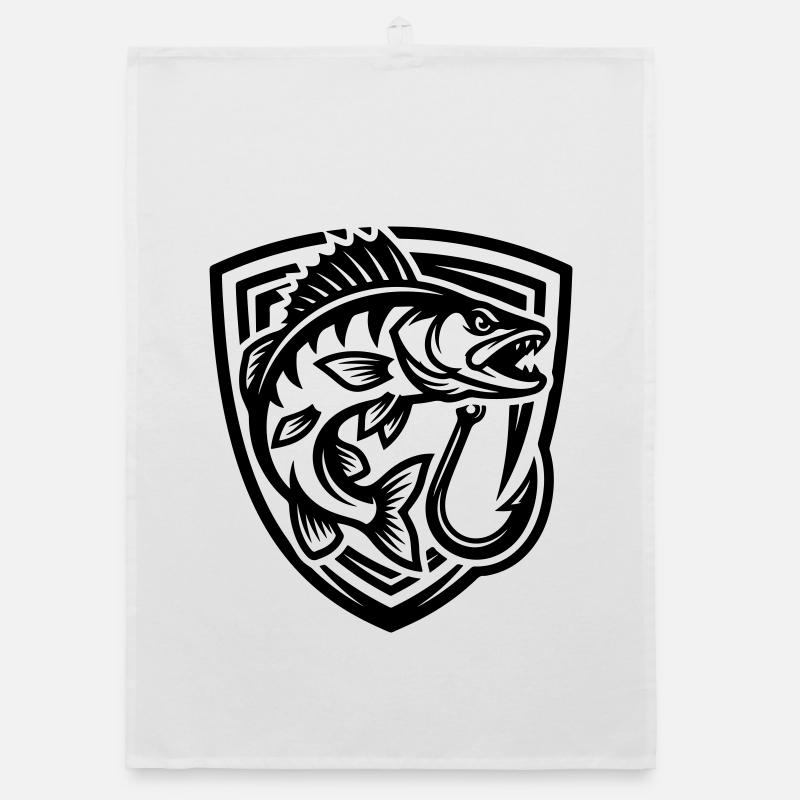 Blason de pêche au brochet Torchon bio