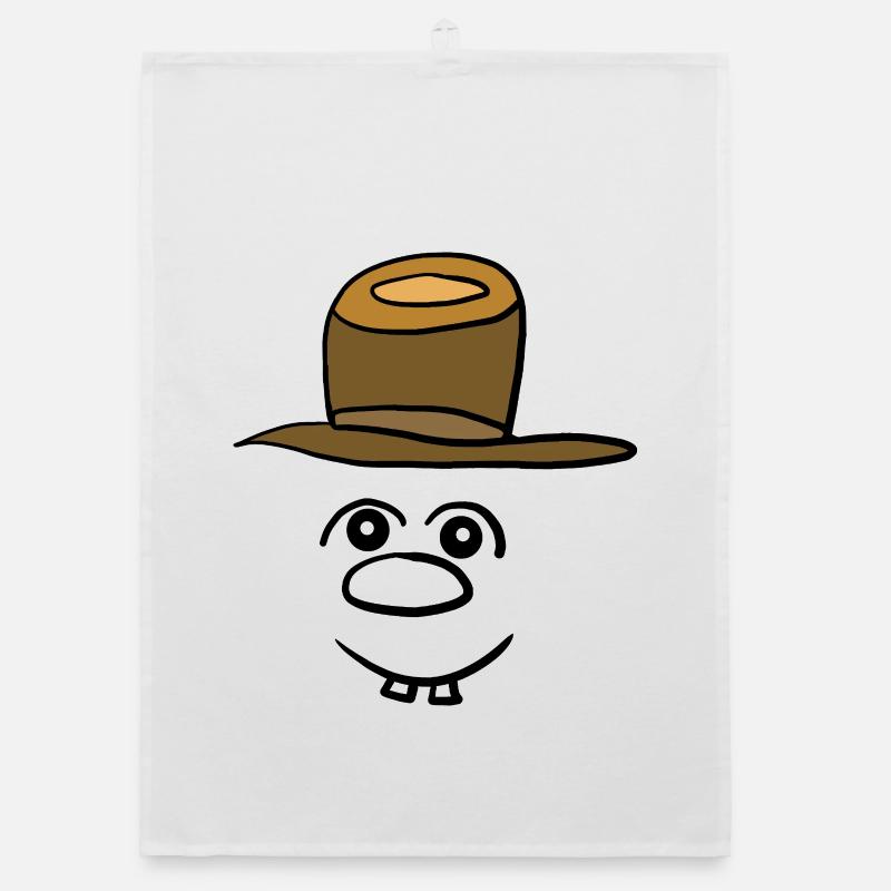 Funny funny face cheerful emotions Organic dish towel