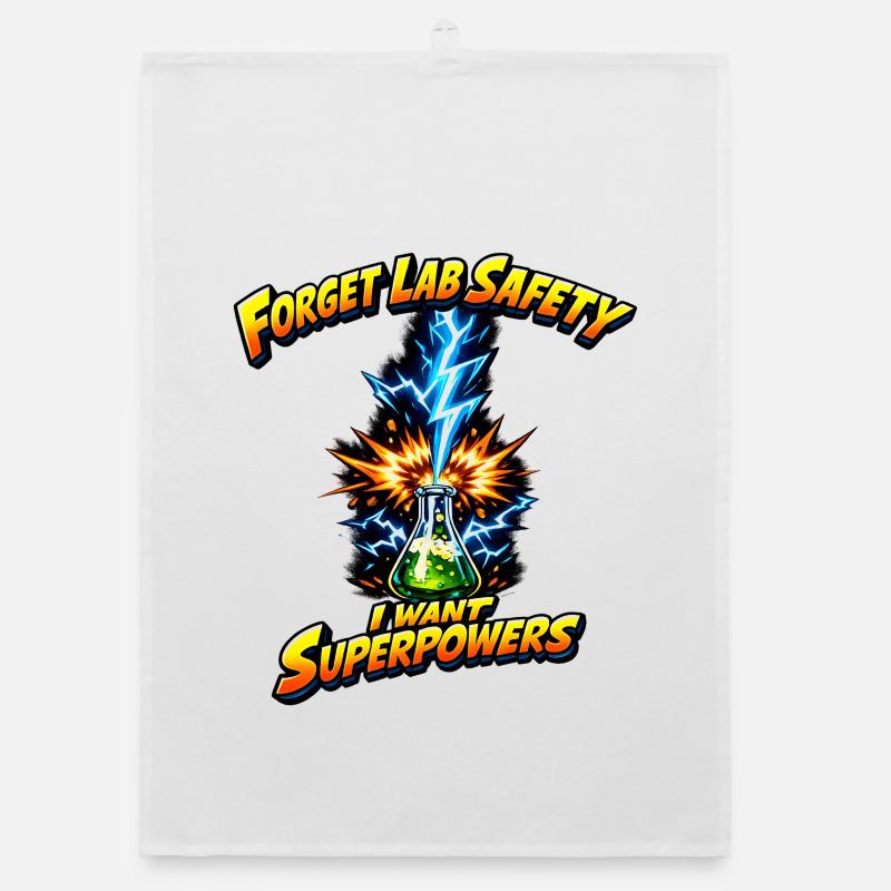 Forgetting lab safety – superpowers Organic dish towel