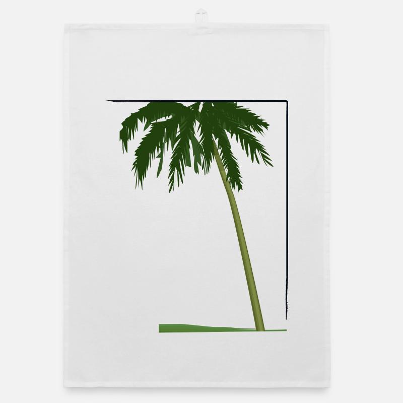 Palme in Rahmen | palm tree in frame Organic Geschirrtuch