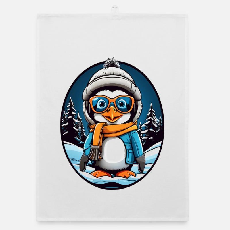 Cute Penguin Organic dish towel