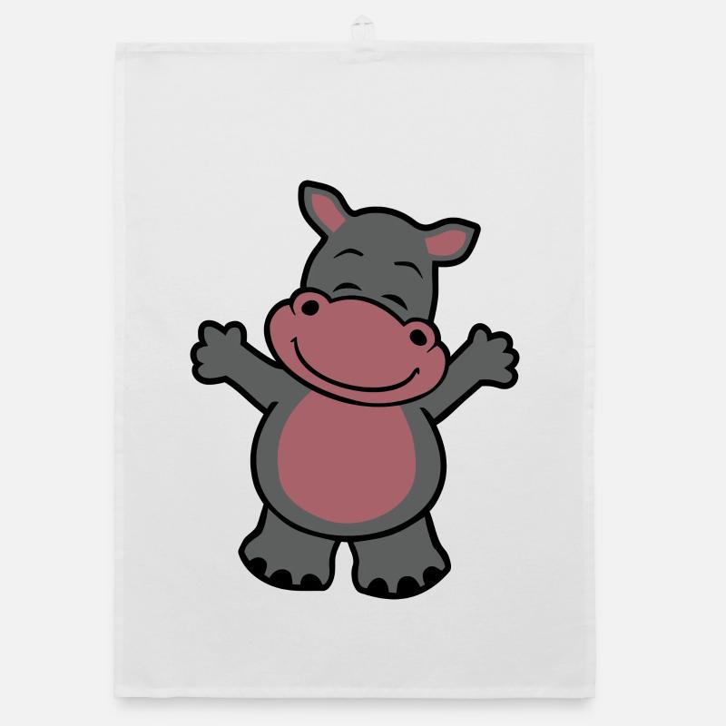 Kuscheliges Nilpferd Organic Geschirrtuch