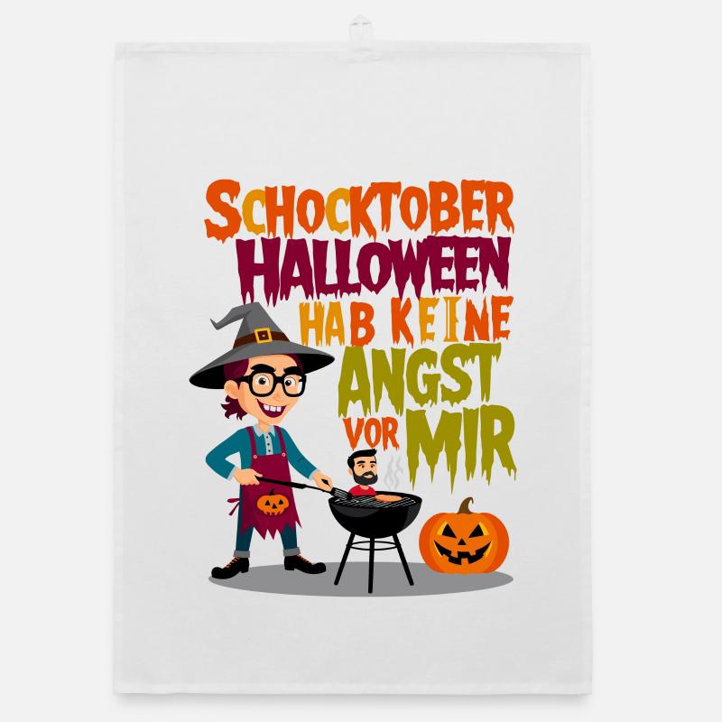 Shock Halloween Organic dish towel