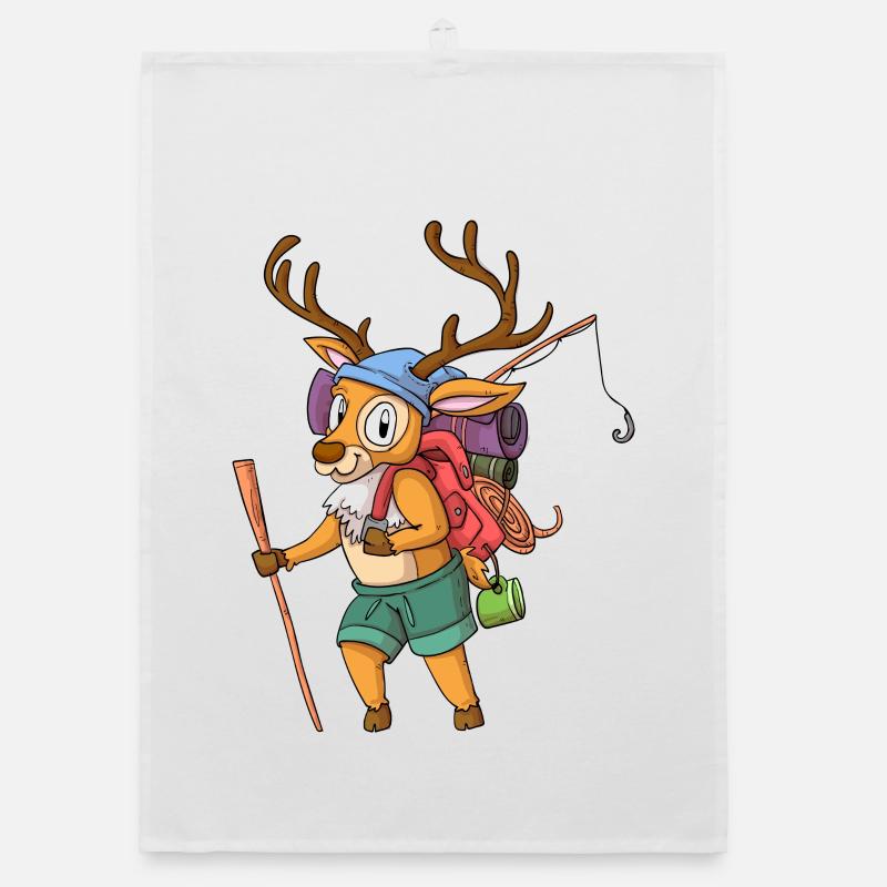 Deer Wanderer / Wandering Deer Organic dish towel