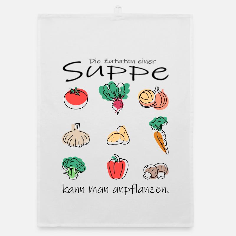 Vegetable soup Organic dish towel