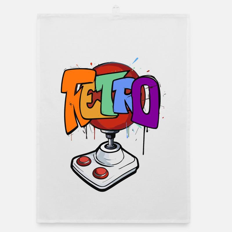 Design néon de jeu rétro Torchon bio
