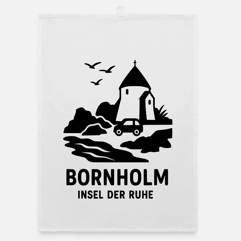 Bornholm Île de la Tranquillité, Danemark Torchon bio