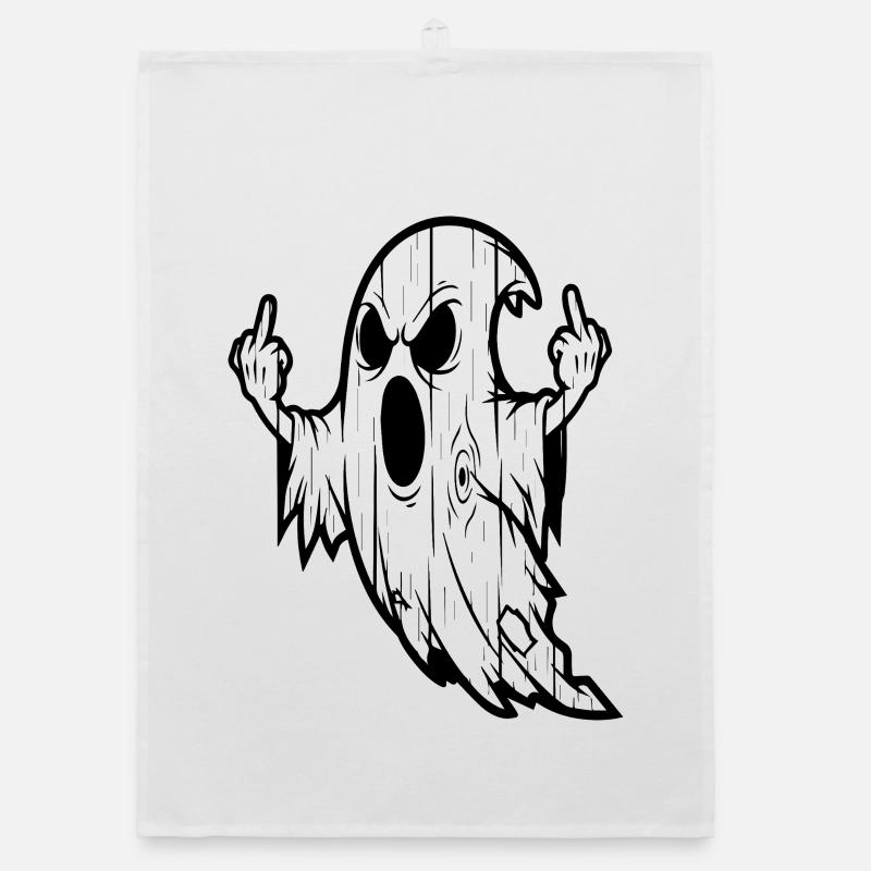 Rebellischer Geist mit dem Mittelfinger Organic Geschirrtuch