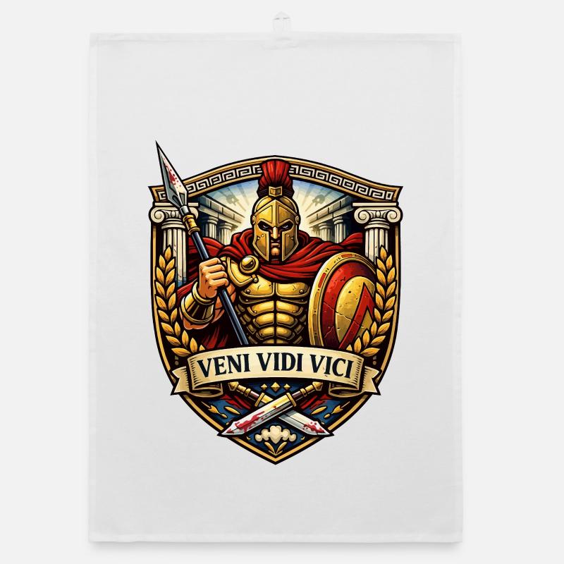 Sparta Warrior Shield Organic dish towel