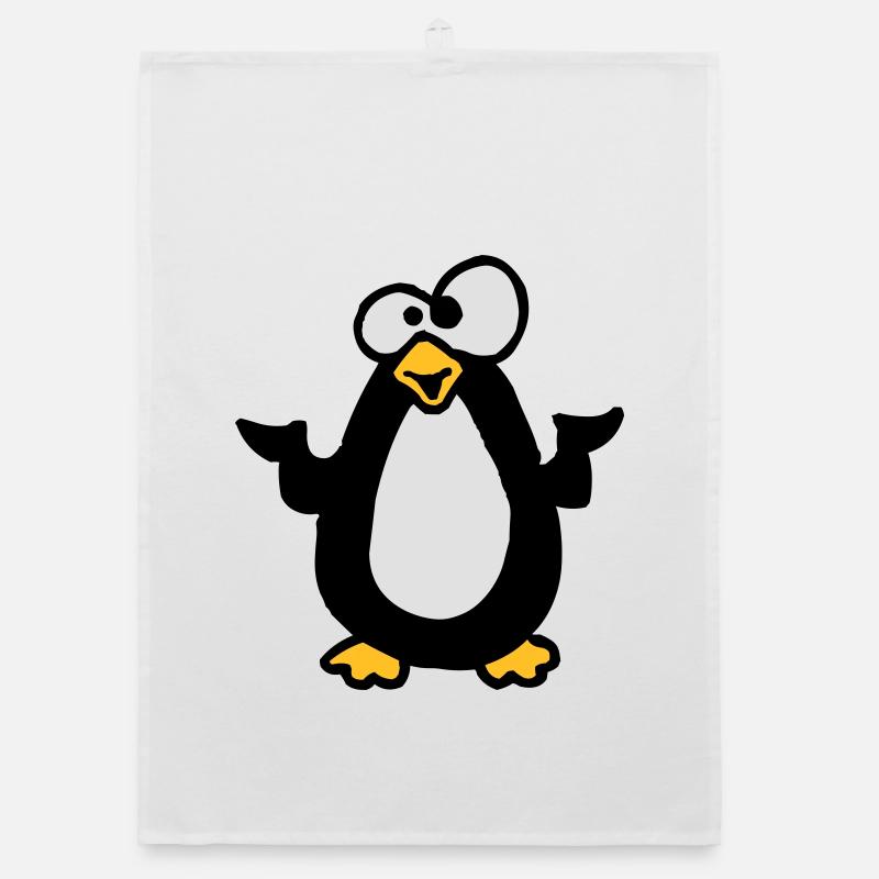 Cute Penguin Illustration for Apparel Organic dish towel