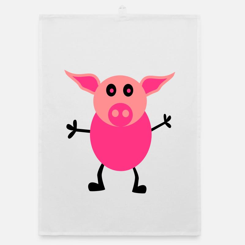 Schweine Männchen Organic Geschirrtuch