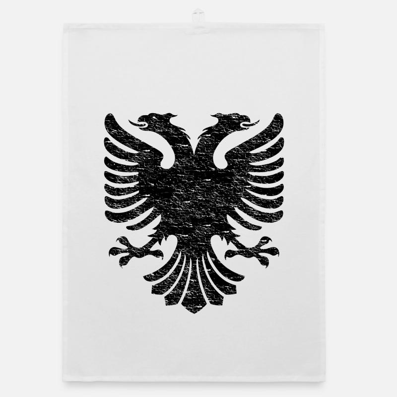 Albanian eagle double-headed eagle Shqiptar Albanian Organic dish towel