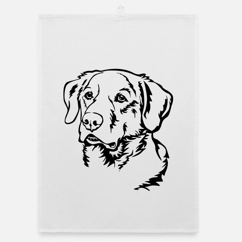 Tête de labrador Torchon bio
