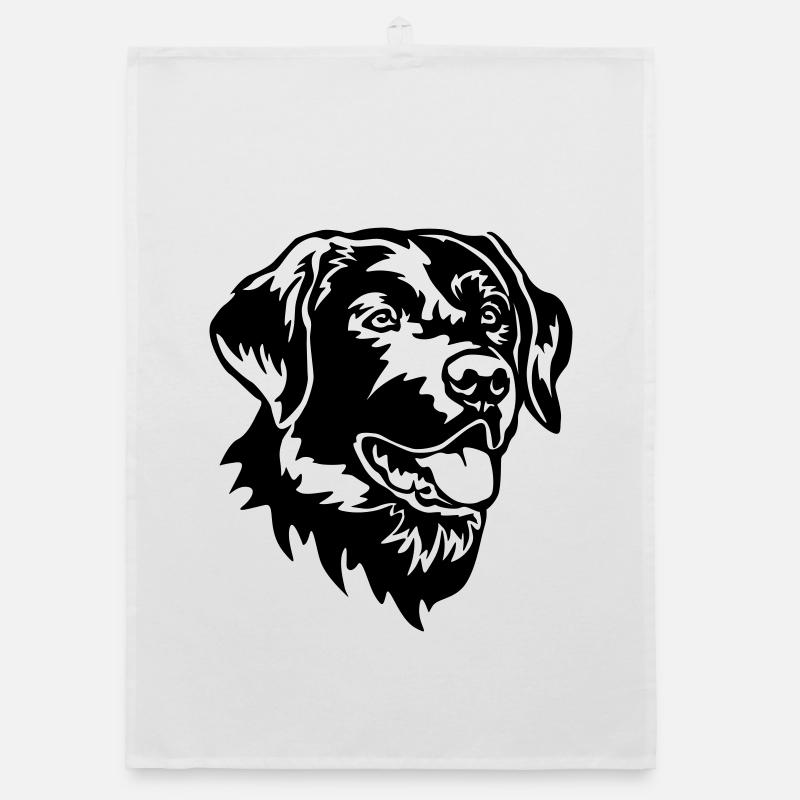 Labrador Kopf Organic Geschirrtuch