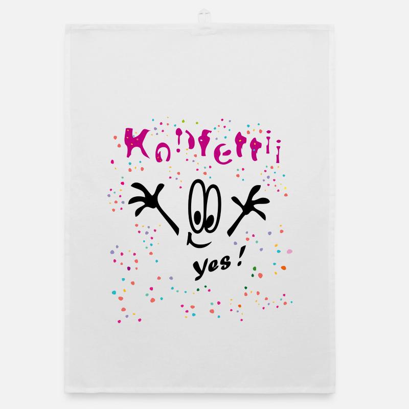 Confetti Carnival Comic Organic dish towel