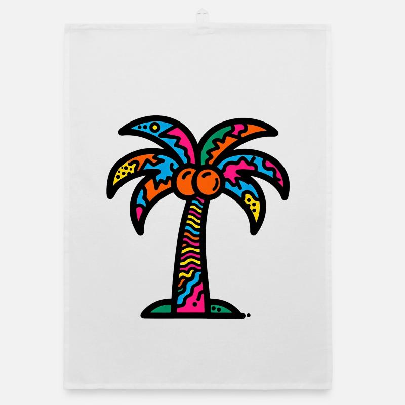 Palm Tree Organic dish towel