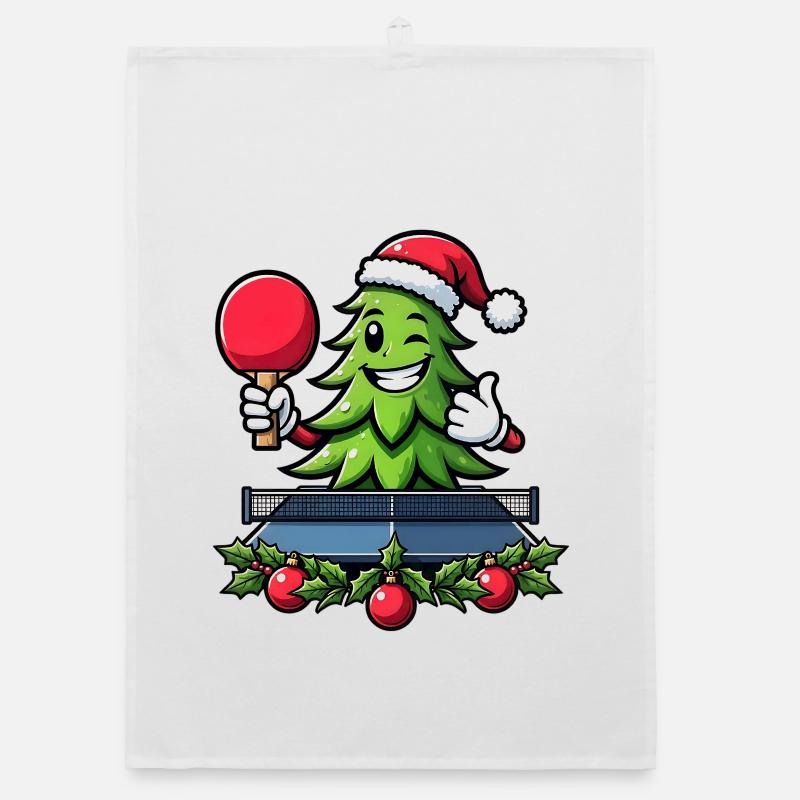 Tennis de table Arbre de Noël Costume Arbre de Noël Torchon bio