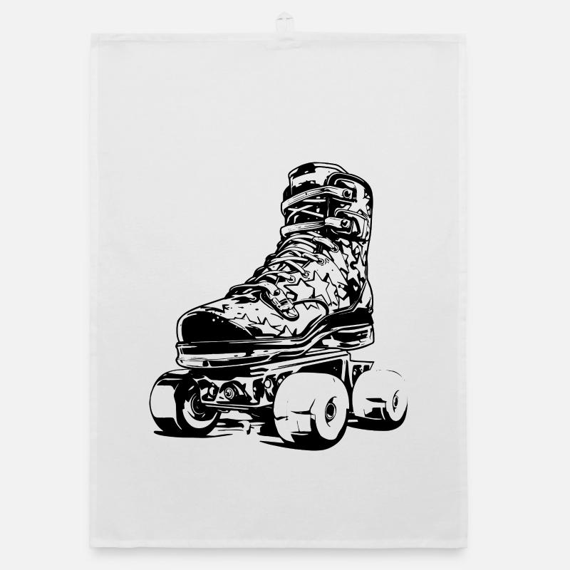 Roller Skates Organic dish towel
