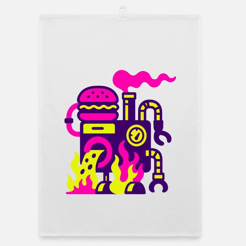 Burger Machine Organic dish towel