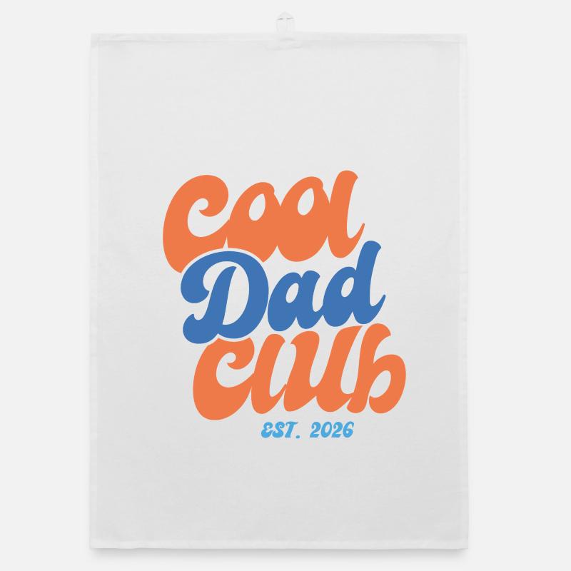 Cool Dad Club 2026 - Geschenkidee - Organic Geschirrtuch - Weiß