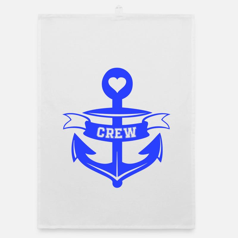 Heart Anchor Crew Emblem Organic dish towel