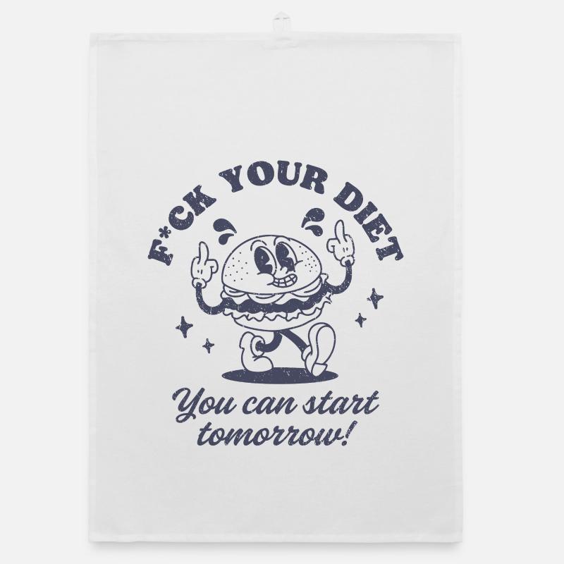 F*ck Your Diet Organic dish towel
