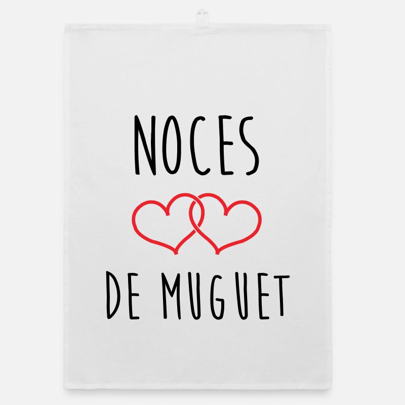 Maiglöckchen-Hochzeit 13 Jahre Ehe Organic Geschirrtuch