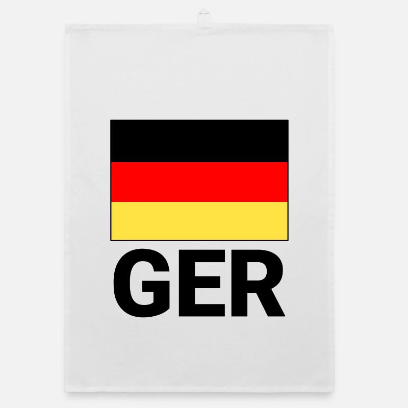 Germany flag with CEFR abbreviation Organic dish towel