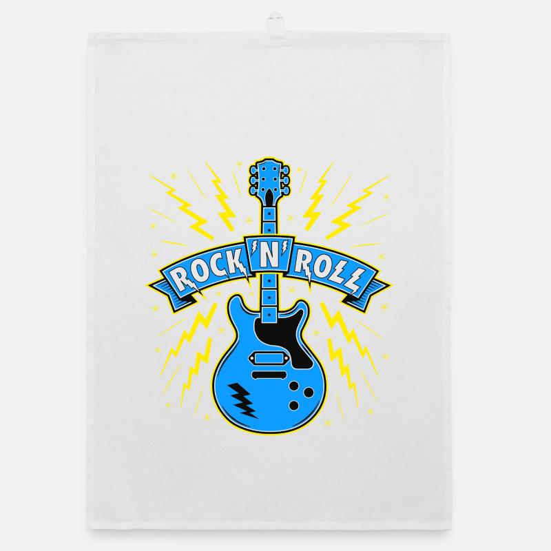 Rock 'n' Roll Gitarre Organic Geschirrtuch