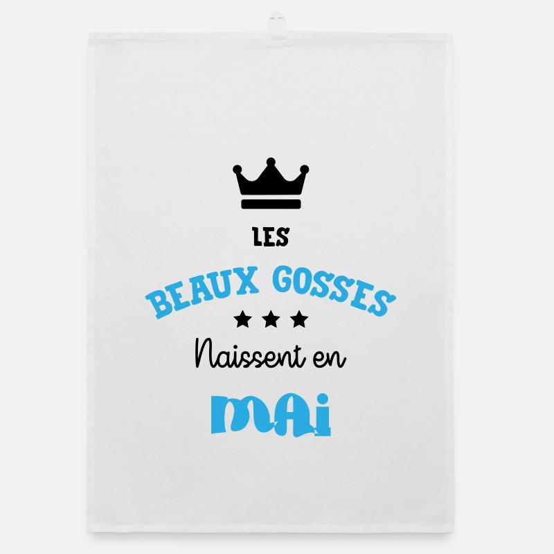 Cadeau naissance bébé garçon Mai Beaux Gosses BG Torchon bio